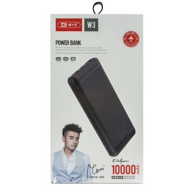 Лот: 22150469. Фото: 1. POWER BANK BYZ W3 10000 mAh Black. Внешние, портативные аккумуляторы для смартфонов (Power bank)