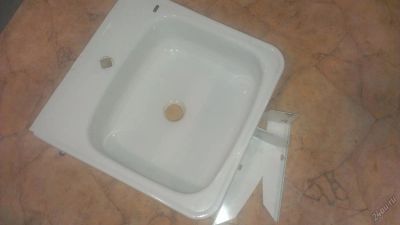 Лот: 5924956. Фото: 1. мойка стальная эмалированная с... Мойки кухонные