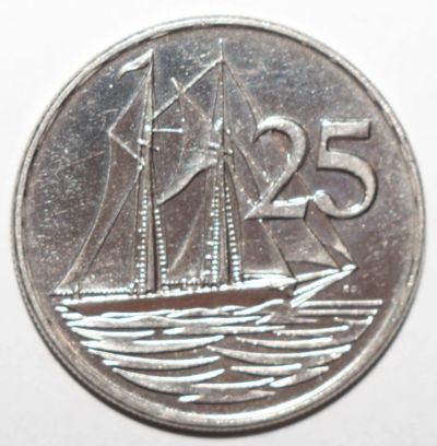 Лот: 21378656. Фото: 1. 25 центов 1992 год. Каймановы... Америка