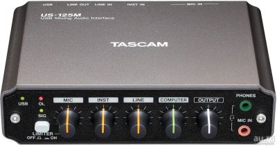 Лот: 13682886. Фото: 1. Tascam US-125M USB Аудиоинтерфейс... Микшеры, предусилители, микрофонные эффекты