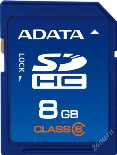 Лот: 1546115. Фото: 1. Карта памяти SD - 8 Gb - новая... Карты памяти