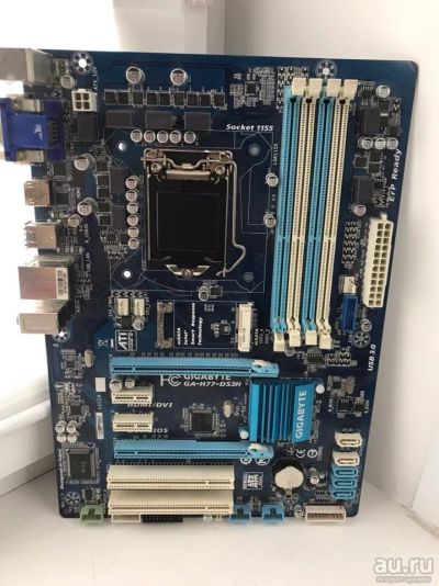 Лот: 14149939. Фото: 1. Материнская плата Gigabyte GA-H77-DS3H... Материнские платы