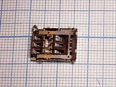 Лот: 12309505. Фото: 1. Коннектор SIM Samsung A300F/A500F... Шлейфы, разъёмы
