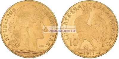Лот: 19265082. Фото: 1. Франция Третья Республика 10 франков... Европа