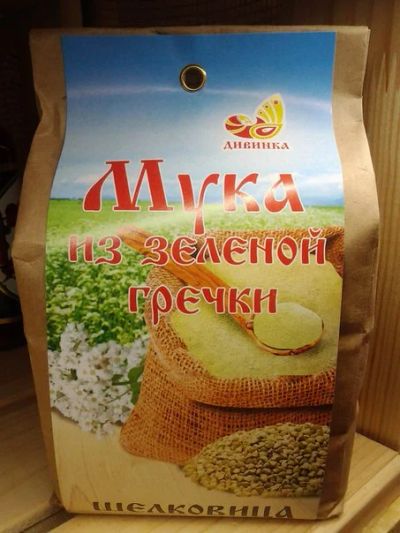 Лот: 9083868. Фото: 1. Мука из зелёной гречки, 300г... Крупы, сыпучие продукты