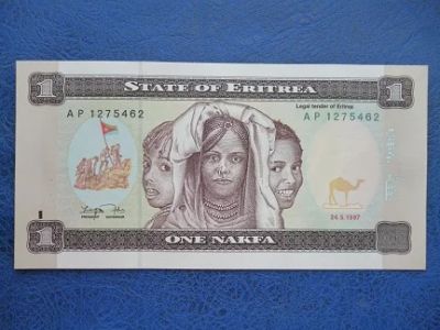 Лот: 11296794. Фото: 1. 1 накфа 1997 года Эритрея UNC... Азия