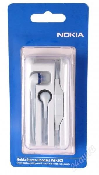 Лот: 2443405. Фото: 1. Гарнитура Nokia WH-205 белая оригинал. Красноярск
