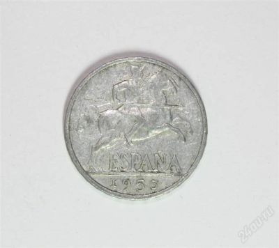 Лот: 1535156. Фото: 1. Испания. 1 песета 1953г. С 1 руб... Европа