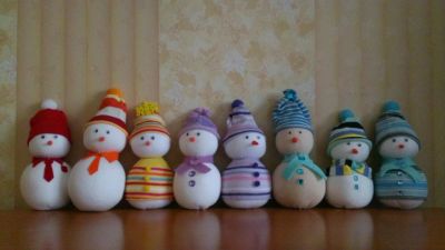 Лот: 8714495. Фото: 1. Снеговички ручной работы. Подарки на Новый год