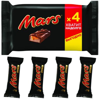 Лот: 18878215. Фото: 1. шоколадный батончик Mars 4х40... Шоколад, конфеты