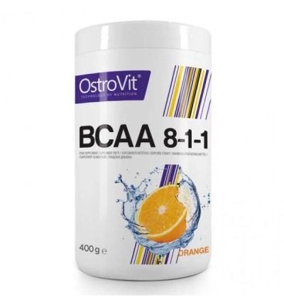 Лот: 9140279. Фото: 1. BCAA 8-1-1 400 г. OstroVit (восстановление... Спортивное питание, витамины