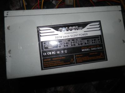 Лот: 10995107. Фото: 1. блок питания 350W рабочий. Корпуса, блоки питания