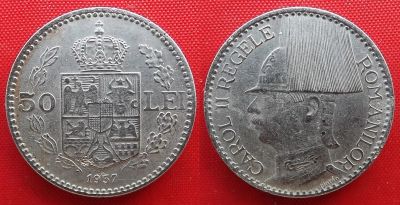 Лот: 25090528. Фото: 1. (№4911-Э251/1Б/LM) 50 лей 1937... Европа