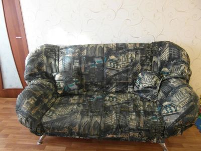 Лот: 4725374. Фото: 1. Диван "клик-кляк" Ночной город. Диваны
