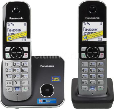 Лот: 10658643. Фото: 1. Телефон Panasonic KX-TG6812 RU... DECT и радиотелефоны