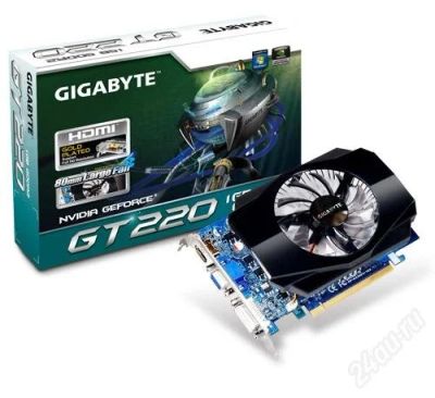 Лот: 2228280. Фото: 1. 1 GB 128 Bit Geforce GT220 Gigabyte. Видеокарты