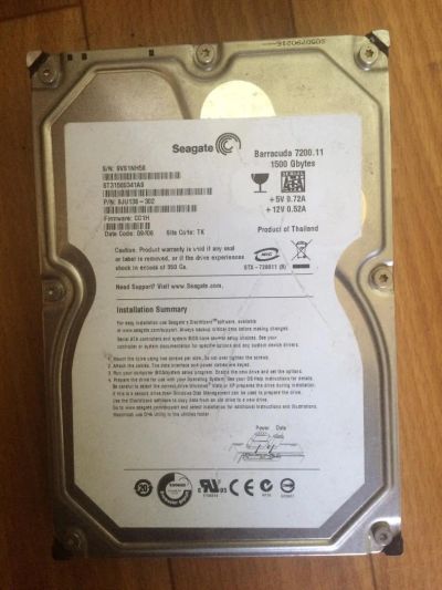 Лот: 7612589. Фото: 1. Жесткий диск Seagate 1.5Tb. Жёсткие диски (HDD)
