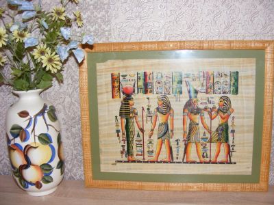 Лот: 10452832. Фото: 1. Папирус Египет в хорошем багете. Холсты чистые