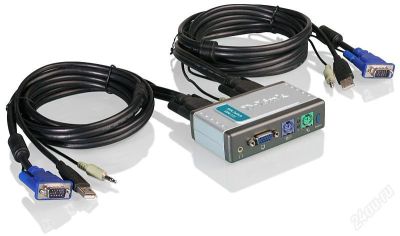 Лот: 3872227. Фото: 1. KVM-переключатель D-Link KVM-121... Шлейфы, кабели, переходники