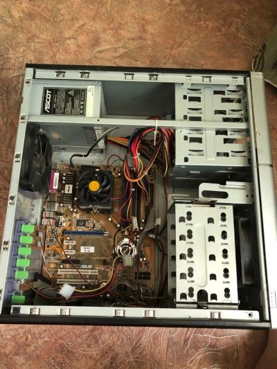 Лот: 10815881. Фото: 1. Системник (мать ASUS A8N5X, процессор... Компьютеры в сборе