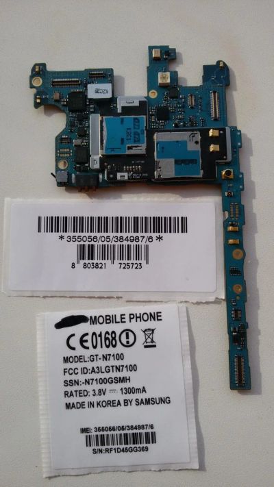 Лот: 11114789. Фото: 1. Samsung GT-N7100 - системная плата... Микросхемы и платы