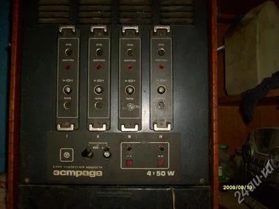 Лот: 225457. Фото: 1. блок усилителей эстрада 4х50w. Усилители, эквалайзеры