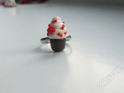 Лот: 677850. Фото: 1. Кольцо "Кекс со взбитыми сливками... Кольца, перстни