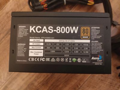 Лот: 15616782. Фото: 1. Блок питания Aerocool Kcas 800. Корпуса, блоки питания