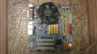 Лот: 2560111. Фото: 1. GIGABYTE GA-945GZM-S2 + процессор... Материнские платы