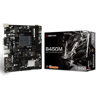 Лот: 24946534. Фото: 1. Мат.плата SocAM4 AMD B450 Biostar... Материнские платы