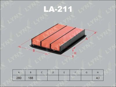 Лот: 13357184. Фото: 1. Lynx LA-211 Воздушный фильтр. Расходные материалы