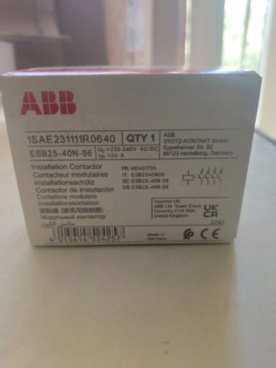 Лот: 20597934. Фото: 1. Контактор ABB ESB25-40N-06. Магнитные пускатели, контакторы, реле