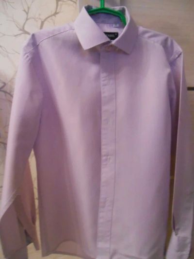 Лот: 10857738. Фото: 1. Рубашка для мальчика светло-сиреневая... Рубашки, блузки, водолазки