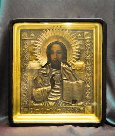 Лот: 9556667. Фото: 1. Икона Христос Спаситель, XIX век... Иконы