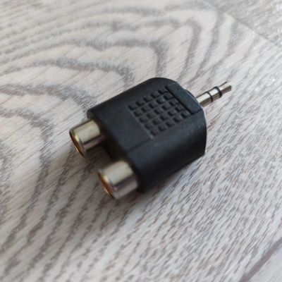 Лот: 16515976. Фото: 1. Переходник miniJack - 2xRCA. Шлейфы, кабели, переходники