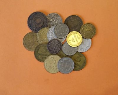 Лот: 19292683. Фото: 1. Лот монет СССР с 1924 -- 1957... Россия и СССР 1917-1991 года