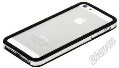 Лот: 3351456. Фото: 1. Бампер ES Apple iPhone 5S Черный... Чехлы, бамперы
