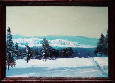 Лот: 13393652. Фото: 1. Картина "Снег". Произведения