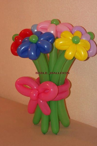 Лот: 4566286. Фото: 1. Цветы из шариков. Букет из воздушных... Воздушные шары