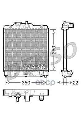 Лот: 14078112. Фото: 1. Радиатор системы охлаждения Denso... Другое (автозапчасти)