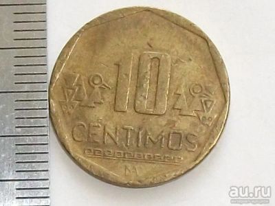 Лот: 10018176. Фото: 1. Монета 10 сентимо Перу 2008 герб. Америка