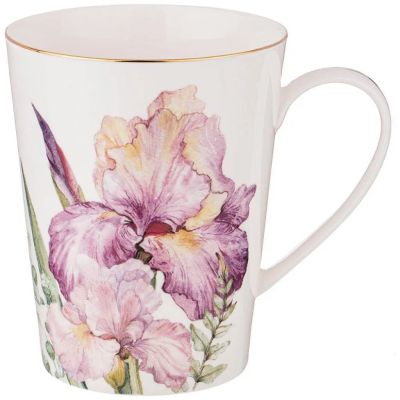 Лот: 24414856. Фото: 1. Кружка фарфор, 450 мл, Irises... Кружки, стаканы, бокалы