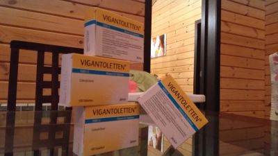 Лот: 8606699. Фото: 1. Vigantoletten, vitamin D3, 100... Антисептики, защитные средства, медицинские маски