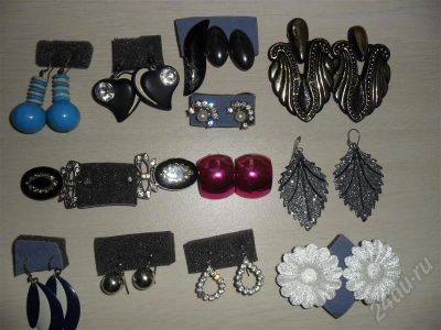 Лот: 678196. Фото: 1. Серьги. Бижутерия. Серьги, каффы