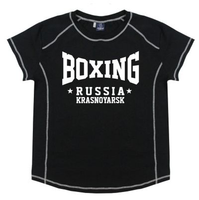 Лот: 3467384. Фото: 1. Футболка черная Boxing Krasnoyarsk... Футболки, поло