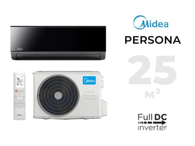 Лот: 21047211. Фото: 1. Черный кондиционер Midea persona... Кондиционеры, сплит-системы