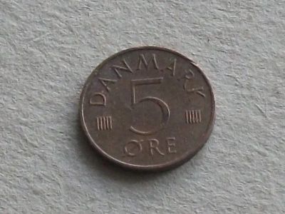 Лот: 16559195. Фото: 1. Монета 5 эре / оре / ери Дания... Европа