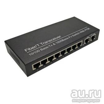 Лот: 13569826. Фото: 1. Сетевой коммутатор CTV PoE 8CH... Видеонаблюдение