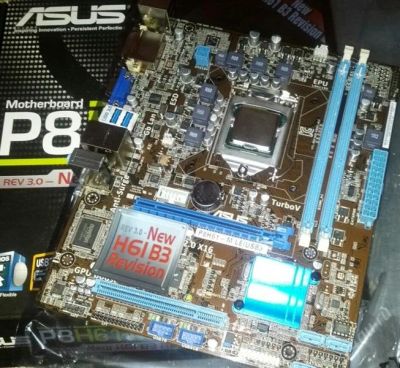 Лот: 1951263. Фото: 1. Комплект мать 1155 ASUS P8H61-Mle... Материнские платы