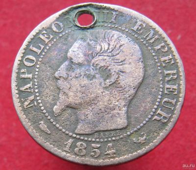 Лот: 15072154. Фото: 1. Франция 5 сантимов, 1854г. Остальные страны